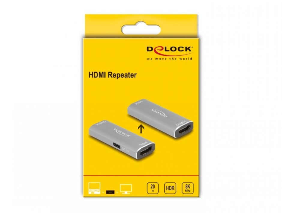 Imagine Repeater HDMI 8K60Hz/4K144Hz max. 20m, Delock 11506